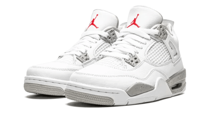 Air Jordan 4 tech white oreo front